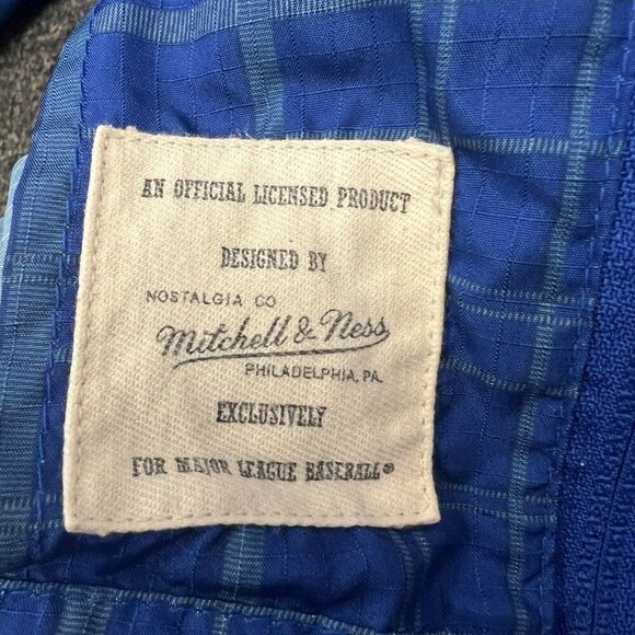 Mitchell & Ness LA Dodgers MLB Blue Plaid Windbreaker Jacket Hood Mens Size 4XL - Picture 10 of 16